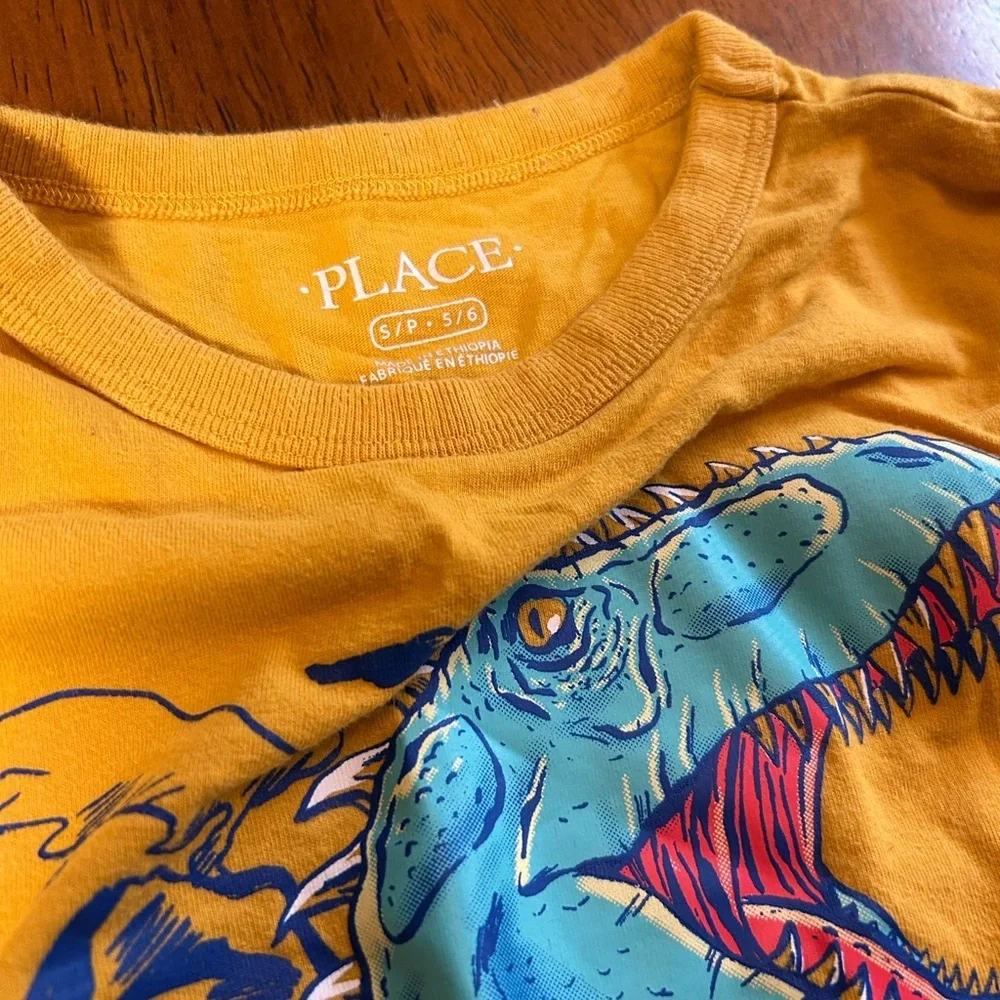 Mustard Yellow Dinosaur Graphic Tee | Boys Size S(5/6) | The Children’s Place
